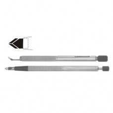 Diamond Phaco Knife Straight - Keratome Shaped Stainless Steel, 13 cm - 5" Width 2.8 mm